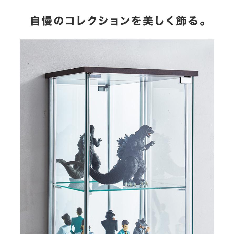 ガラスコレクションケース フィギュアケース 3段 背面ミラー ガラスコレクションケース フィギュアケース 3段 背面ミラー