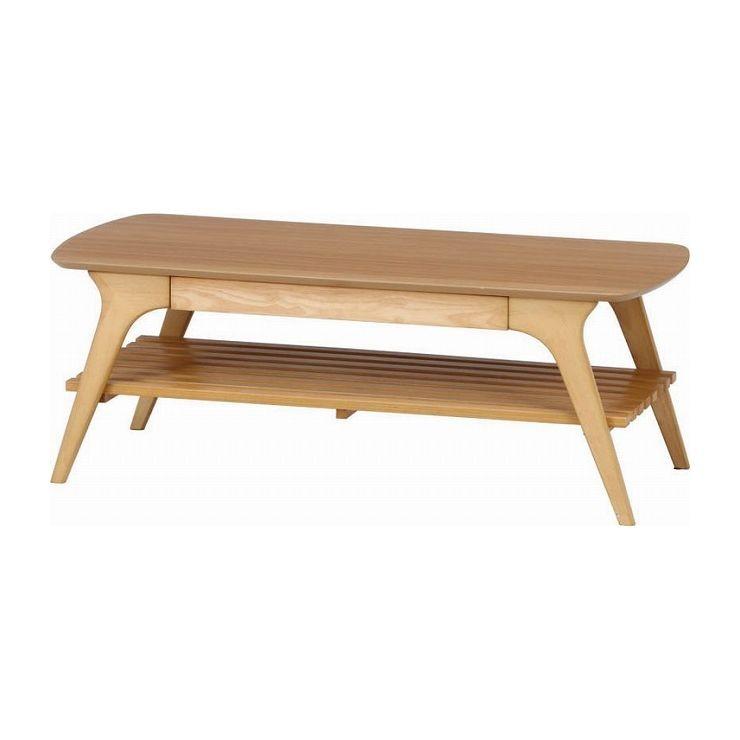 未使用ほんのちょい訳有 天然木引出し付センターテーブル 110cm×50cm 110 家具・インテリア 未使用ほんのちょい訳有 天然木引出し付