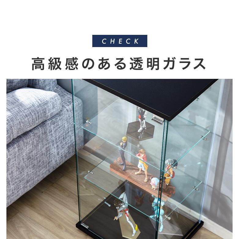 ガラスコレクションケース フィギュアケース 4段 クリア 4面 ガラスコレクションケース フィギュアケース 4段 クリア 4面
