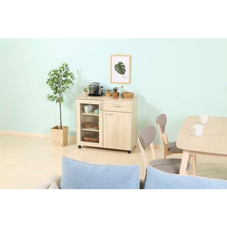 キッチン収納キャビネット 90×40 キッチンボード キャスター付き キッチンカウンター キャビネット キッチン収納 代引不可_11