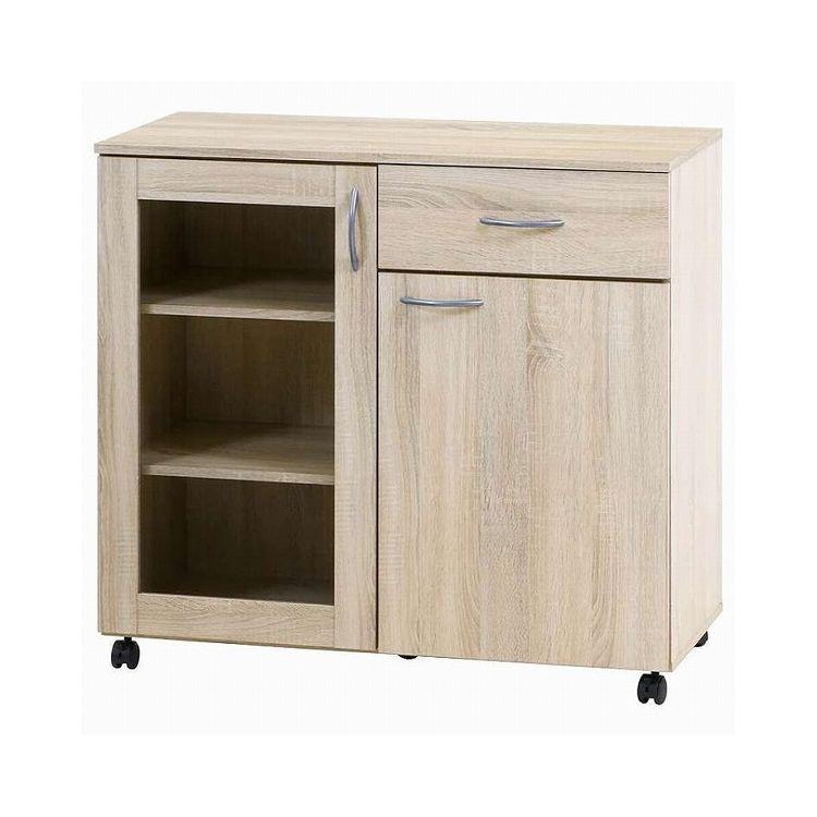 キッチン収納キャビネット 90×40 キッチンボード キャスター付き キッチンカウンター キャビネット キッチン収納 代引不可_1