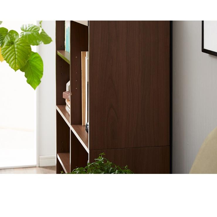 引き出し付き本棚 幅90 奥行29 高さ112 木製 ブックシェルフ ラック