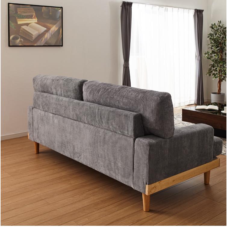 ソファ コーデュロイソファ 幅188cm 完成品 3p 3人掛け ロー ソファ コーデュロイソファ 幅188cm 完成品 3p 3人掛け ロー