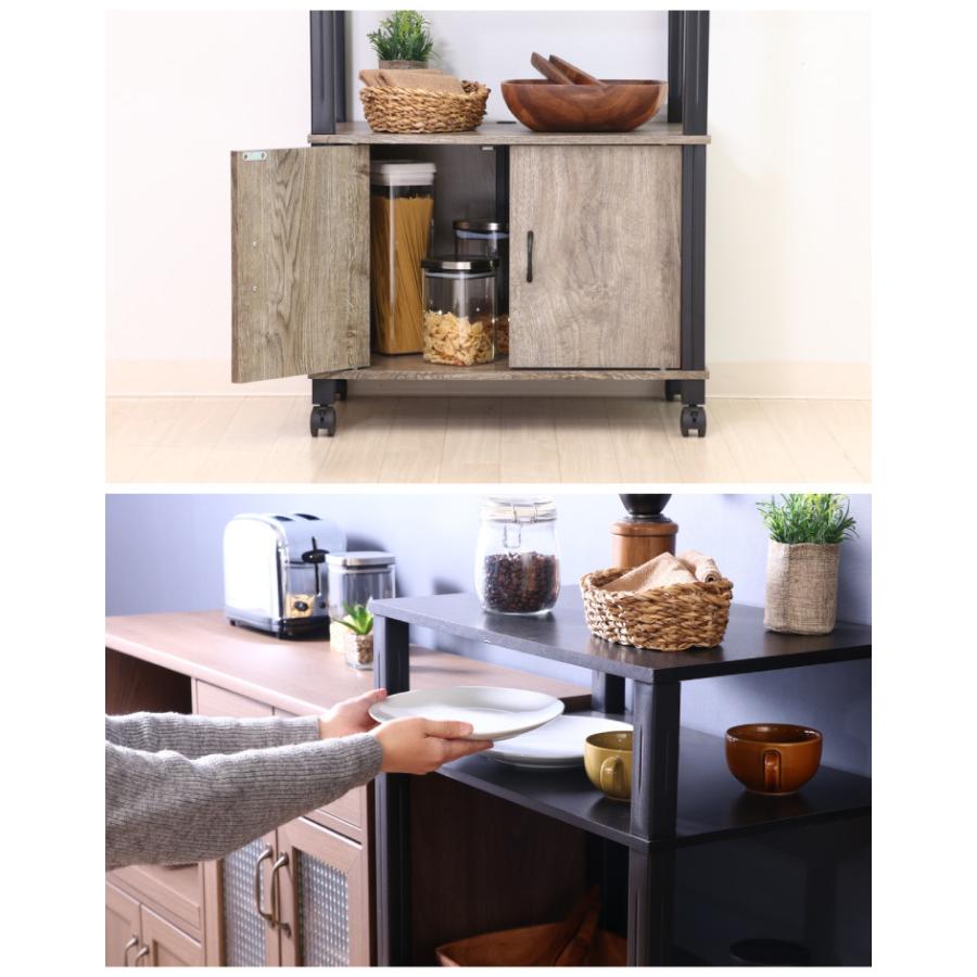 レンジ台　マルチワゴン 組立簡単 マルチワゴン キャスター付き レンジ台 キッチンワゴン 幅60