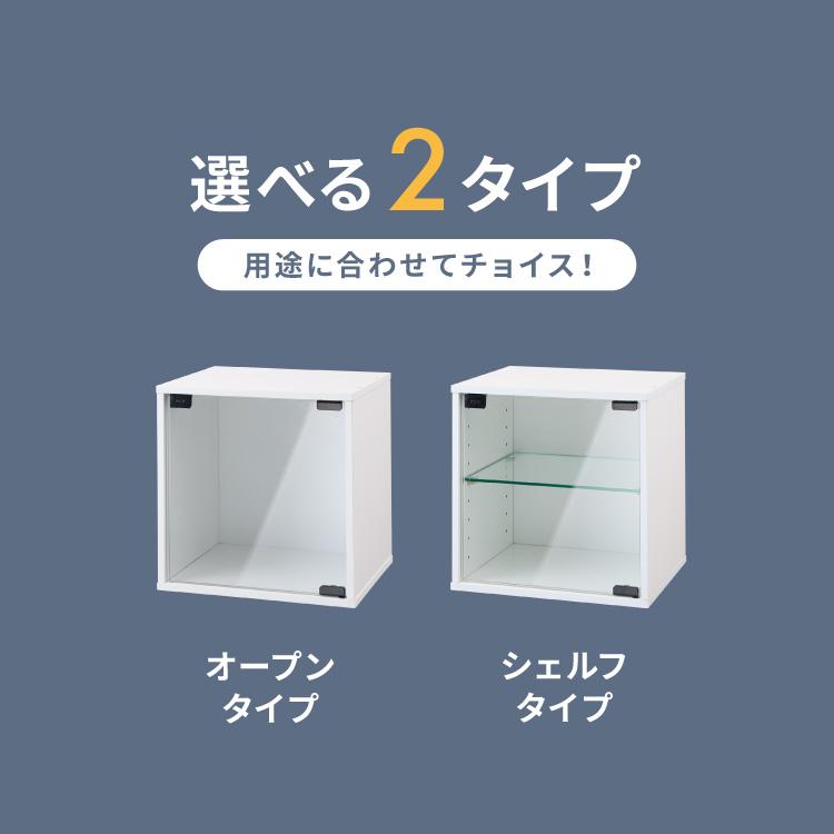ガラスキューブボックス コレクションケース ガラス扉 横開き