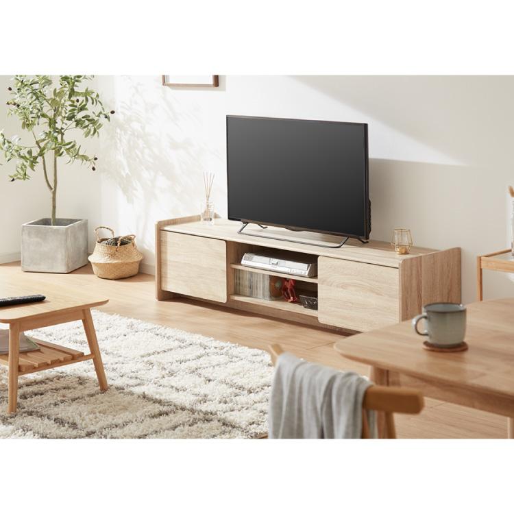 木製テレビボード 幅160cm リビング 収納 モデルルーム展示品(1891) テレビボード 幅160cm テレビ台 扉収納 オープン収納 可動棚 TVボード