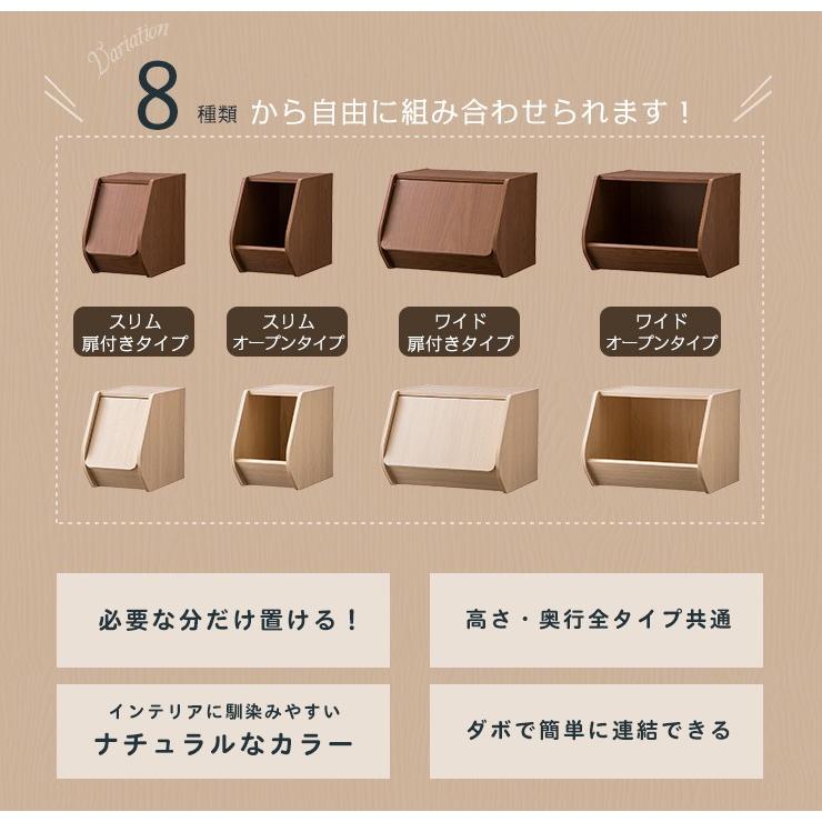 ブロックボックス Klotz ワイドタイプ 扉付き 収納ボックス スタック