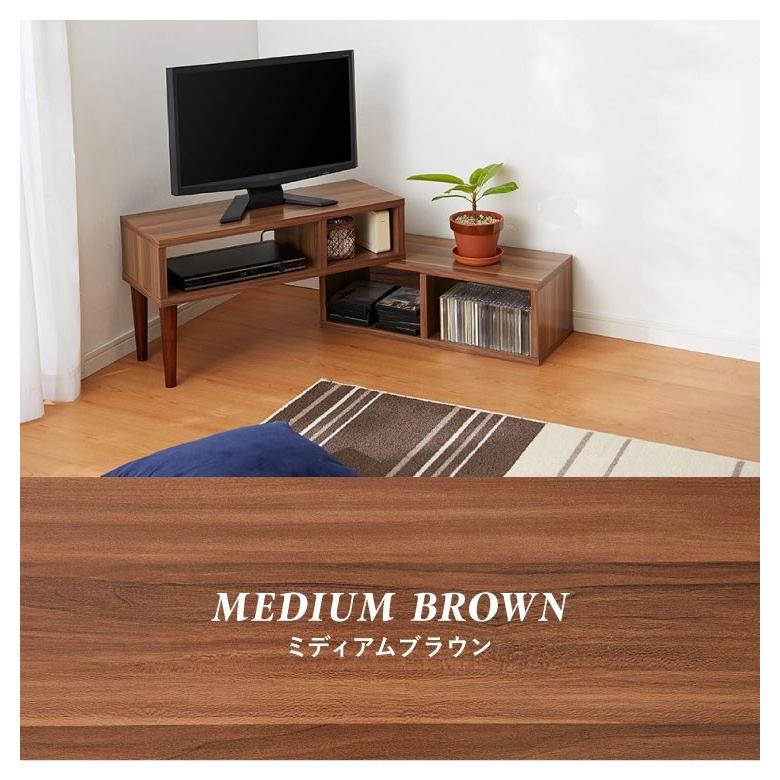 伸縮TVボード コンパクト 幅75~133 奥行28.5 高さ40 木製 伸縮