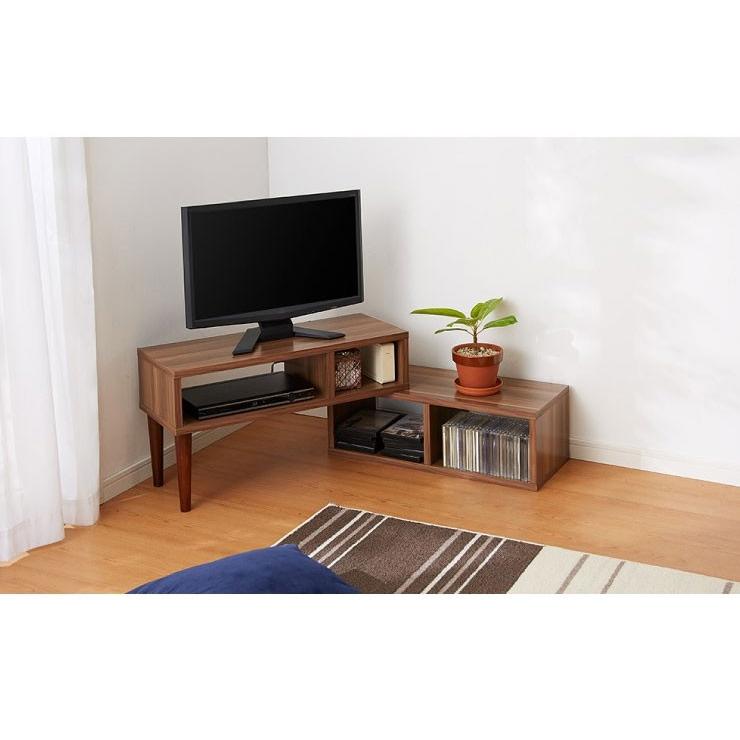 新品　テレビ台　伸縮　ワイド　コンパクト 伸縮TVボード コンパクト 幅75~133 奥行28.5 高さ40 木製 伸縮テレビ台
