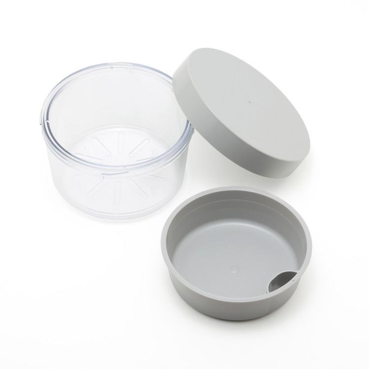 保冷剤一体型 ランチ GEL-COOL round with inner tray オイスターグレー ジェルクール ヌードルランチ ランチボックス お弁当箱 弁当箱 ランチ｜recommendo｜03