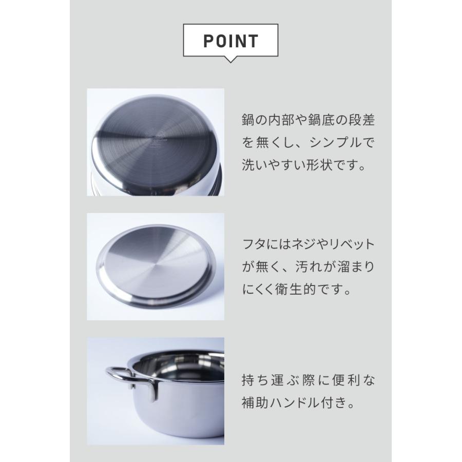 ジオ・プロダクト 日本製 片手鍋 14cm GEO-14N ガス火・IH対応