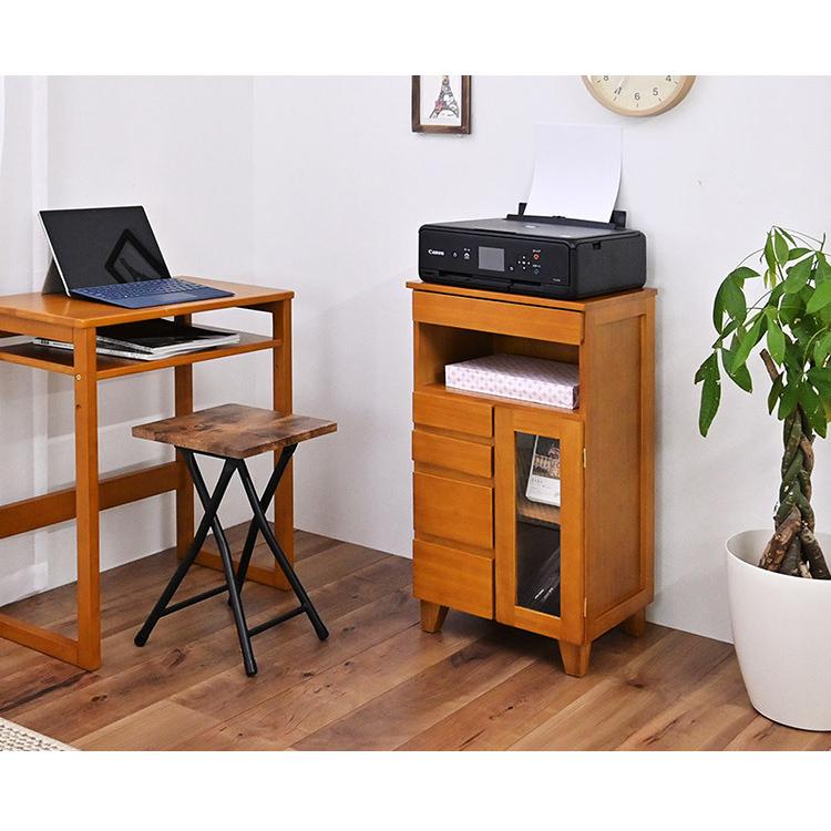 完成品 桐製 マルチラック S 幅41cm コンパクトサイズ FAX台 電話台 ラック マルチラック 収納ラック 代引不可_2