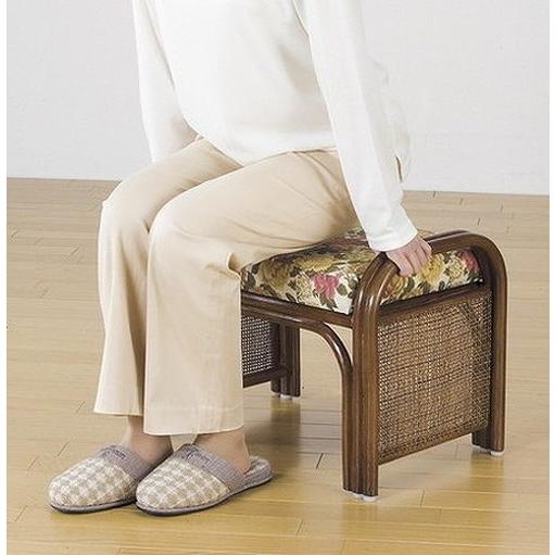 スツール 座椅子 天然籐らくらく座椅子2脚組 ハイタイプ 籐 天然籐