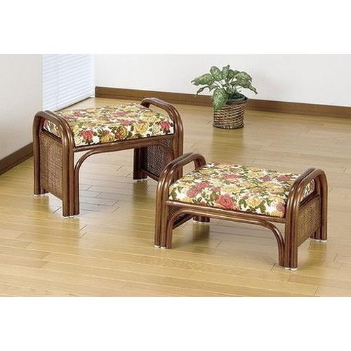 スツール 座椅子 天然籐らくらく座椅子2脚組 ハイタイプ 籐 天然籐