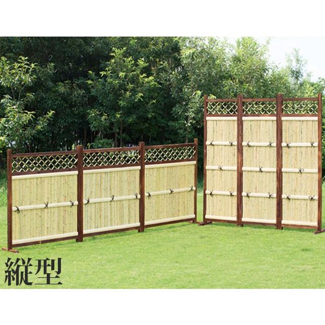 竹垣 縦型3枚組 フェンス 竹垣フェンス 竹フェンス 天然竹 和風 目隠し 間仕切り 玄関脇 竹 仕切り 玄関 代引不可