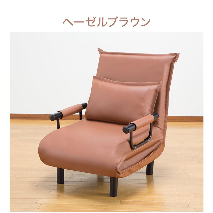 3WAYソファベッド 幅63cm 折りたたみ PVC生地 ソファーベッド 