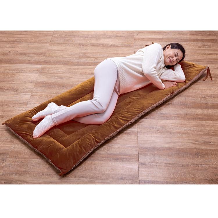 ダブルウォームごろ寝長座布団 あったか ごろ寝クッション 65×175cm