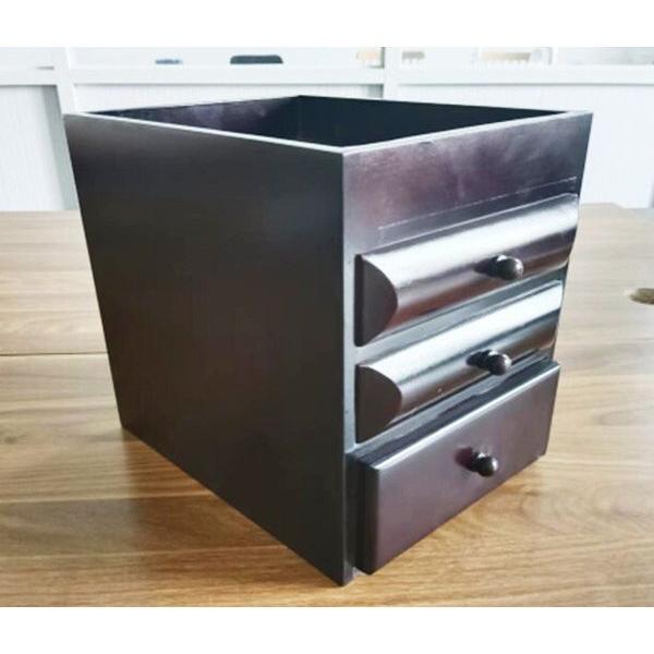 卓上整理チェスト 3段 完成品 木製 チェスト 書類整理 裁縫道具 救急箱