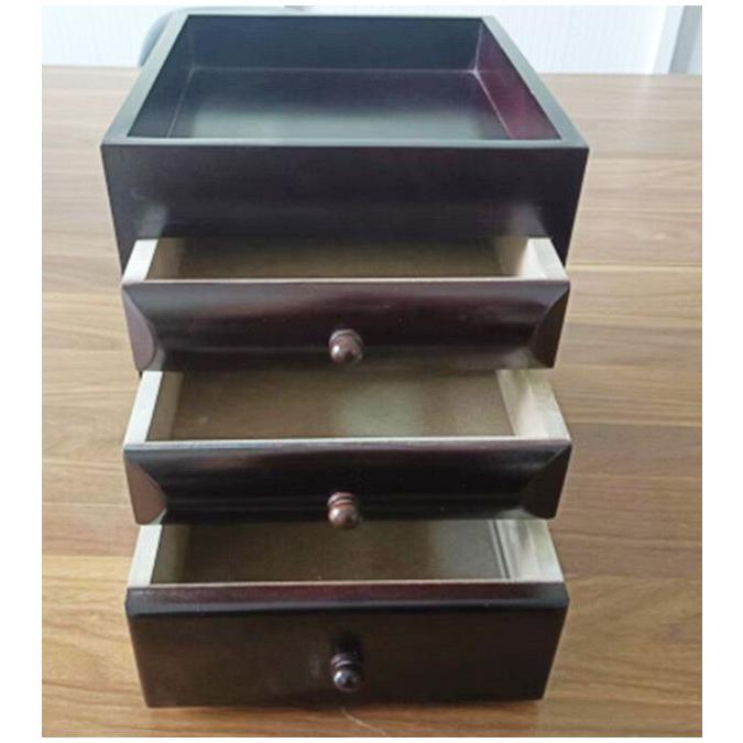 卓上整理チェスト 3段 完成品 木製 チェスト 書類整理 裁縫道具 救急箱