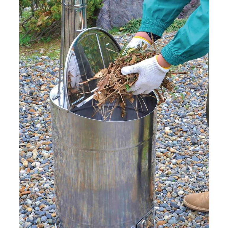 日本製 家庭用焼却機 ステンレス製 落ち葉庭枝焼却器 庭 落ち葉 日本製 家庭用焼却機 ステンレス製 落ち葉庭枝焼却器 庭 落ち葉