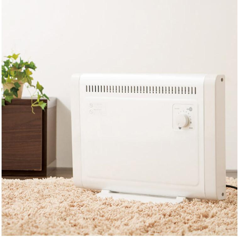 パネルヒーター 据え置き 壁掛け兼用 暖房 薄型 省スペース コンパクト 温度調節 無段階 日本製 安心設計 室温一定 脱衣所 トイレ キッチン 空調 ヒーター(代引不可)【送料無料】 パネルヒーター 据え置き 壁掛け兼用 暖房 薄型 省スペース コンパクト