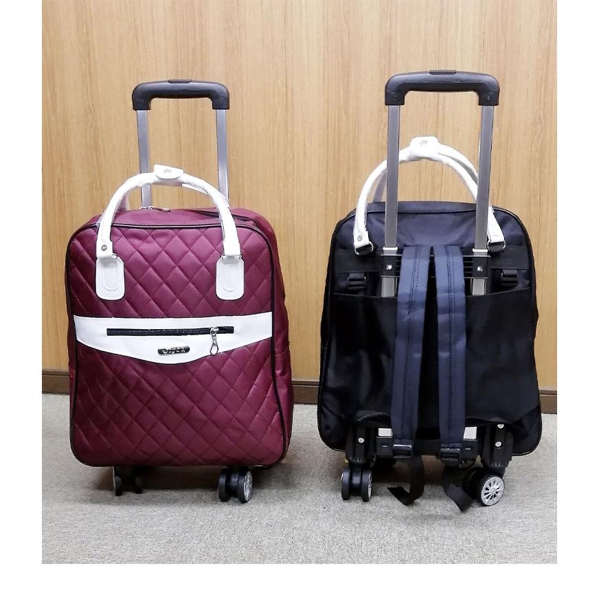 横押しカートリュック 3WAY リュック カート 手提げ アルミハンドル付き キャスター付き キャリーバッグ シンプル ショッピングカート 旅行 普段使い 代引不可_2
