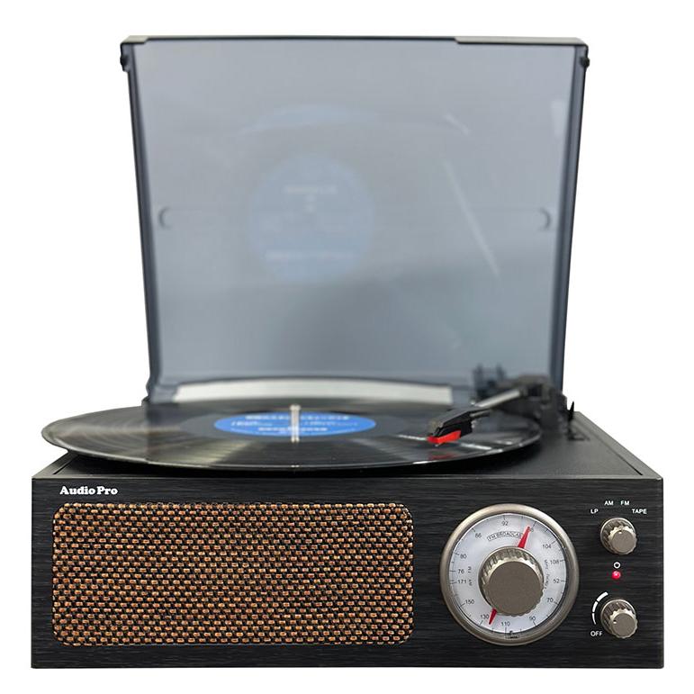 昭和レトロ簡単コンパクトレコードプレーヤー ラジオ AM ワイドFM対応