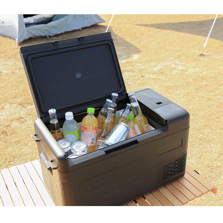 車載冷凍冷蔵庫22Ｌ 冷蔵庫 冷凍庫 22L 車載 操作パネル 小物入れ付き クーラーボックス