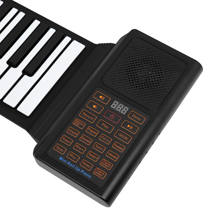 電子ロールアップピアノ 20曲内臓 61鍵盤 USB充電式 ピアノ初心者向け