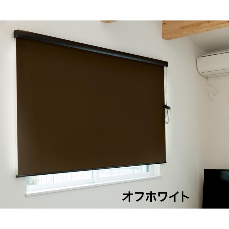 ロールスクリーン カバー付き 遮光 幅180cm×高さ220cm シンプル おしゃれ 北欧 オフィス マンション 間仕切り ロールカーテン 代引不可_2