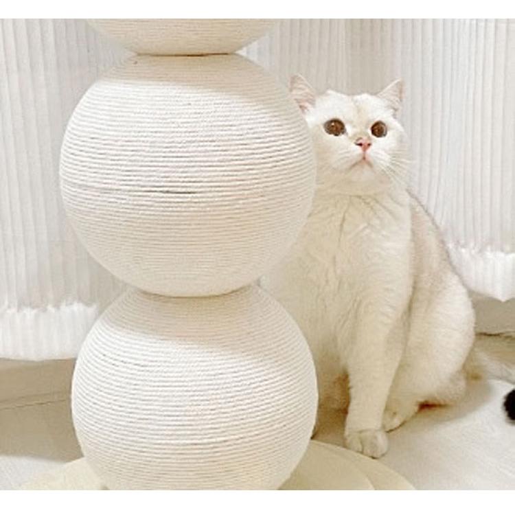 キャットスクラッチャー 爪とぎ お団子型 爪とぎポール 散らからない