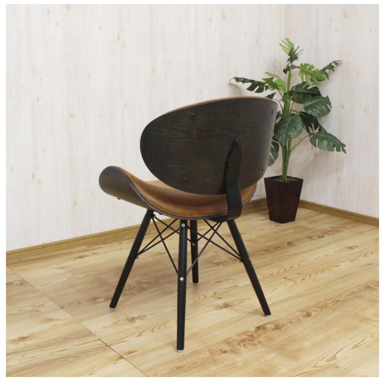 イームズチェア ラウンジチェア オーク材 ブラック塗装 撥水レザー