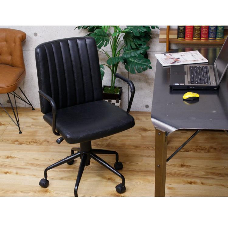 オフィスチェア 肘付き キャスター ガス圧チェア デスクチェア PU