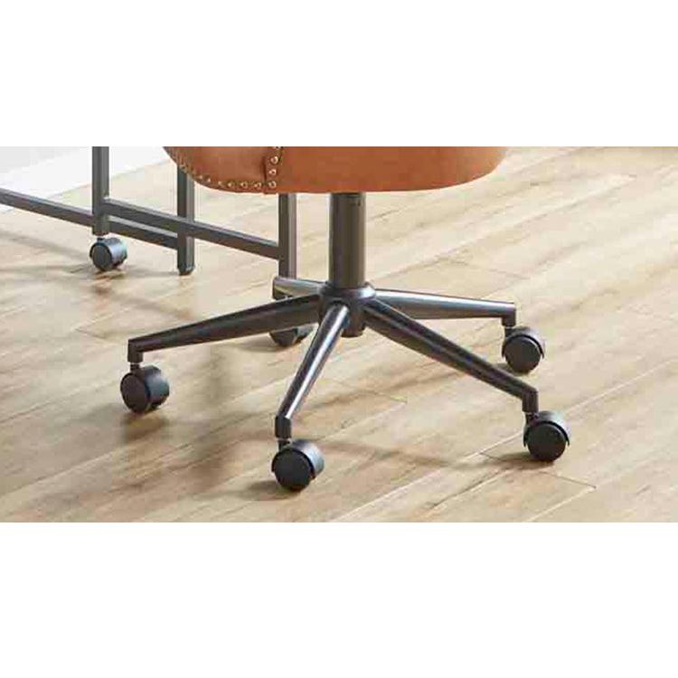 ワークチェア モダン ミッドセンチュリー PUレザー キャスター付き