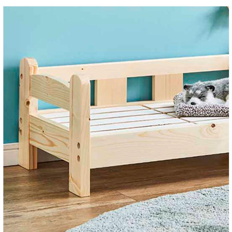 ペットベッド 木製 フレーム すのこベッド 通気性 丈夫 天然木 北欧