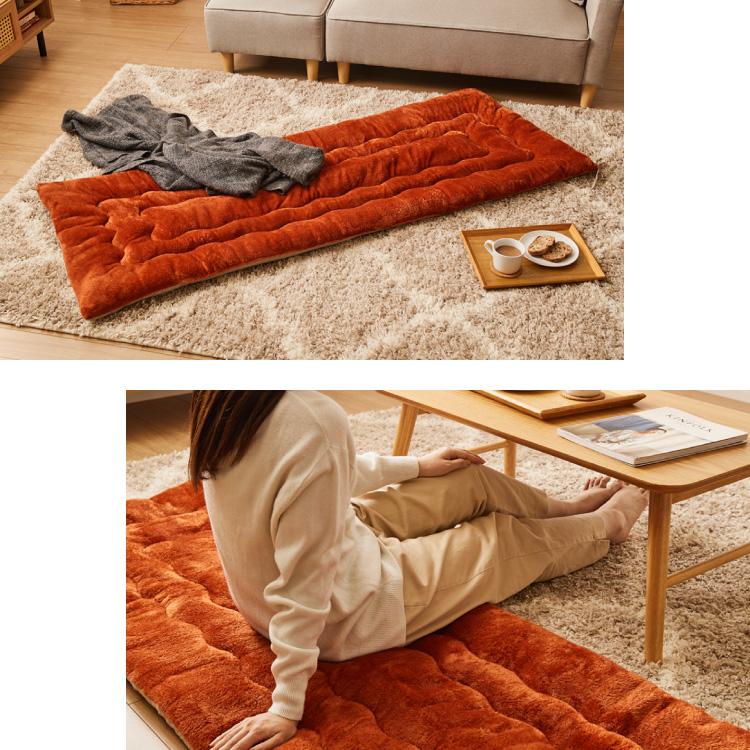 岩盤浴のようなごろ寝長座布団 ごろ寝マット 70×170cm 岩盤浴 FLAME