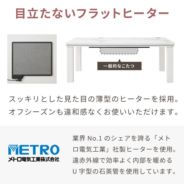 フラットヒーター こたつ 105×75 選べる10色 こたつ布団セット 石英管