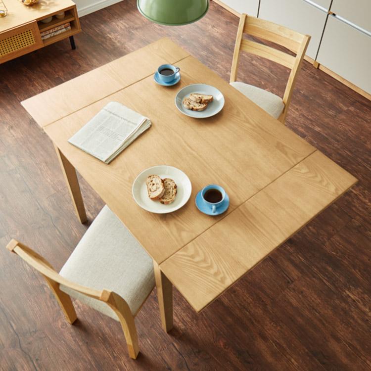 伸縮 ダイニングテーブル 80cm 100cm 120cm×80cm 単品 2人掛け 4人掛け