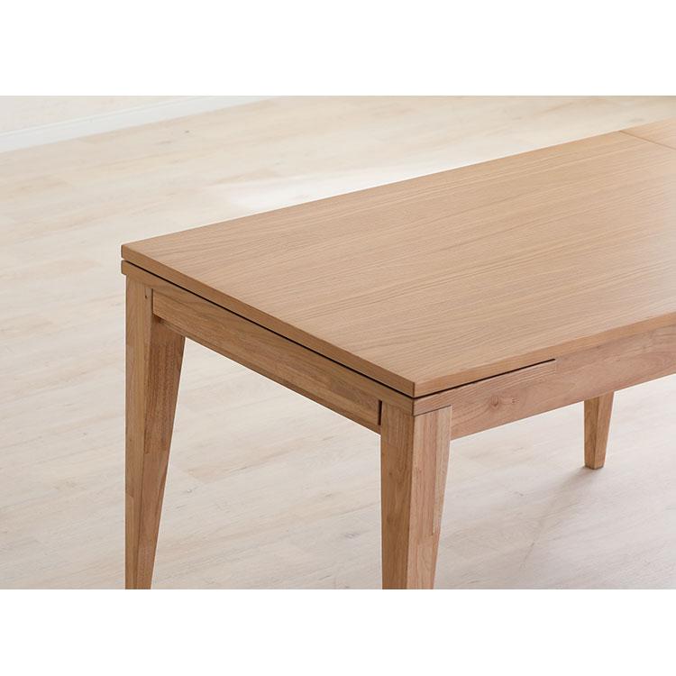 CAROLE ダイニングテーブル 単品 幅80-100-120cm 伸長式 テーブル リビング テーブル ダイニング 木製 おしゃれ 北欧 モダン 食卓 テーブル 天然木 代引不可