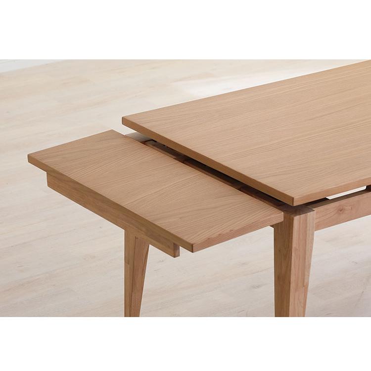 CAROLE ダイニングテーブル 単品 幅80-100-120cm 伸長式 テーブル リビング テーブル ダイニング 木製 おしゃれ 北欧 モダン 食卓 テーブル 天然木 代引不可