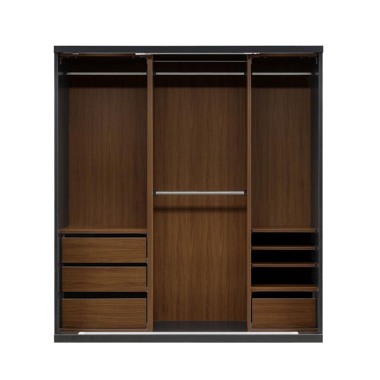 ワードローブ クローゼット 幅182×奥行60.5×高さ200.5cm ガラス