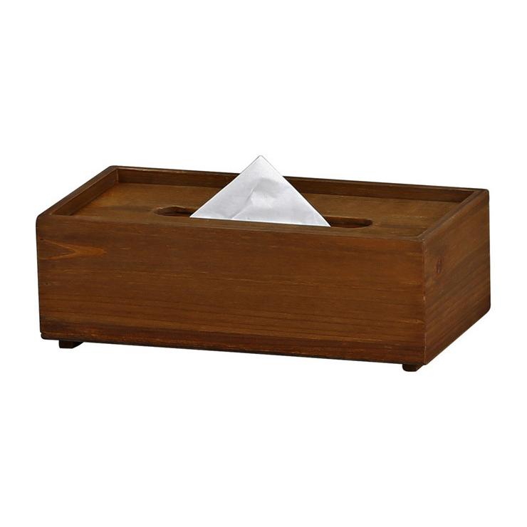 売れ筋 ティッシュケース ティッシュボックス アンティーク調 天然木 コンパクト モミの木 ソフトパック ドゥー