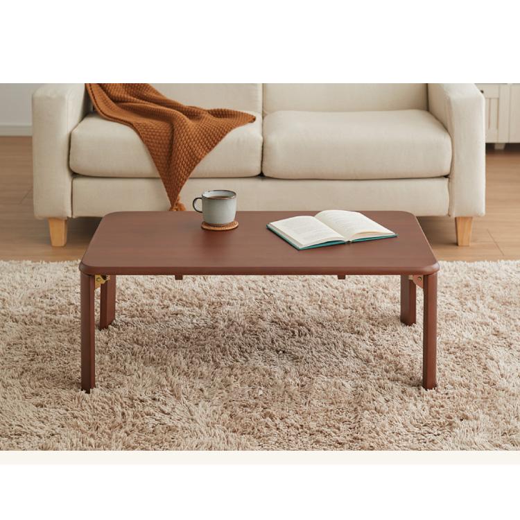 PARKER　折脚テーブル　120×60 ブラウン 折りたたみ座卓 120×60cm ローテーブル 折りたたみテーブル 折れ