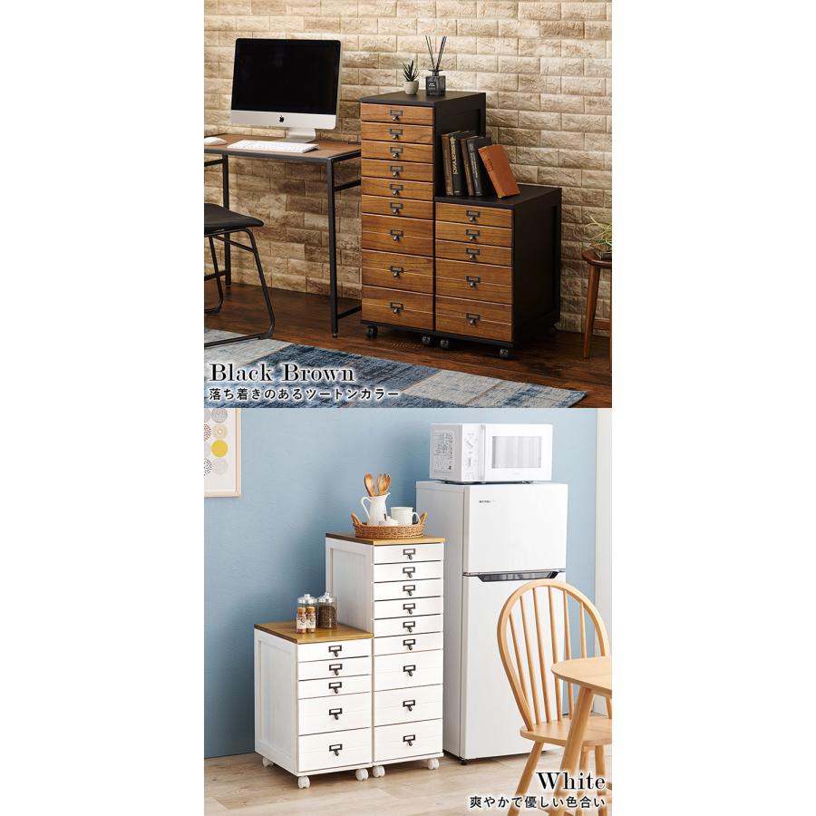 B4サイズ収納 書類チェスト 5段 キャスター付き 多段チェスト 幅33