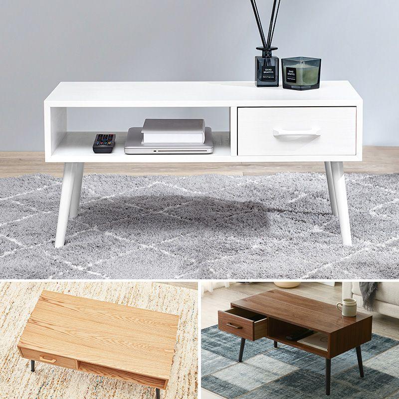 リビングテーブル コーヒーテーブル ホワイトオーク 引き出し付 日本製 モリタ リビングテーブル コーヒーテーブル ホワイトオーク 引き出し付 日本製