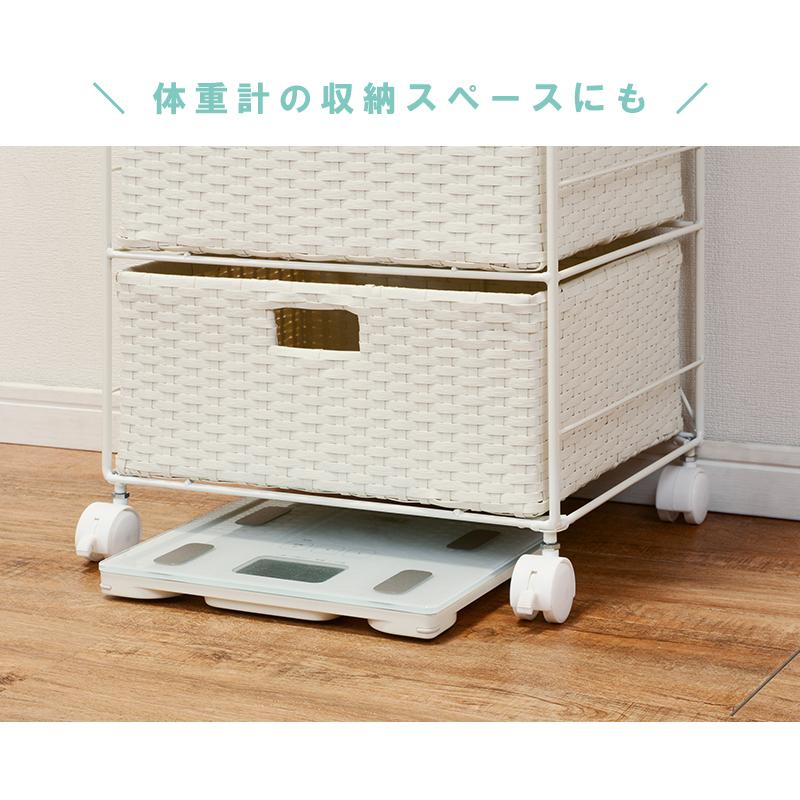 ランドリーラック 4段 幅40.5cm ラタン調 完成品 収納 かご カゴ 籠 棚