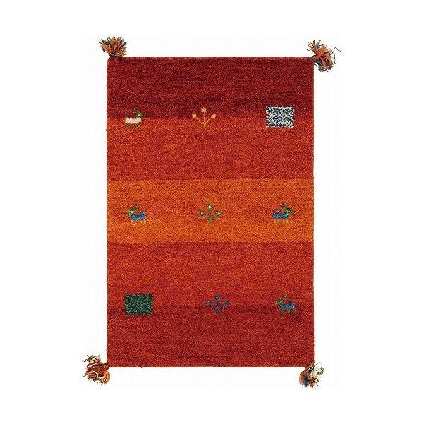 ギャッベ マット・ラグ GABBEH D16 約200×200cm OR 代引不可