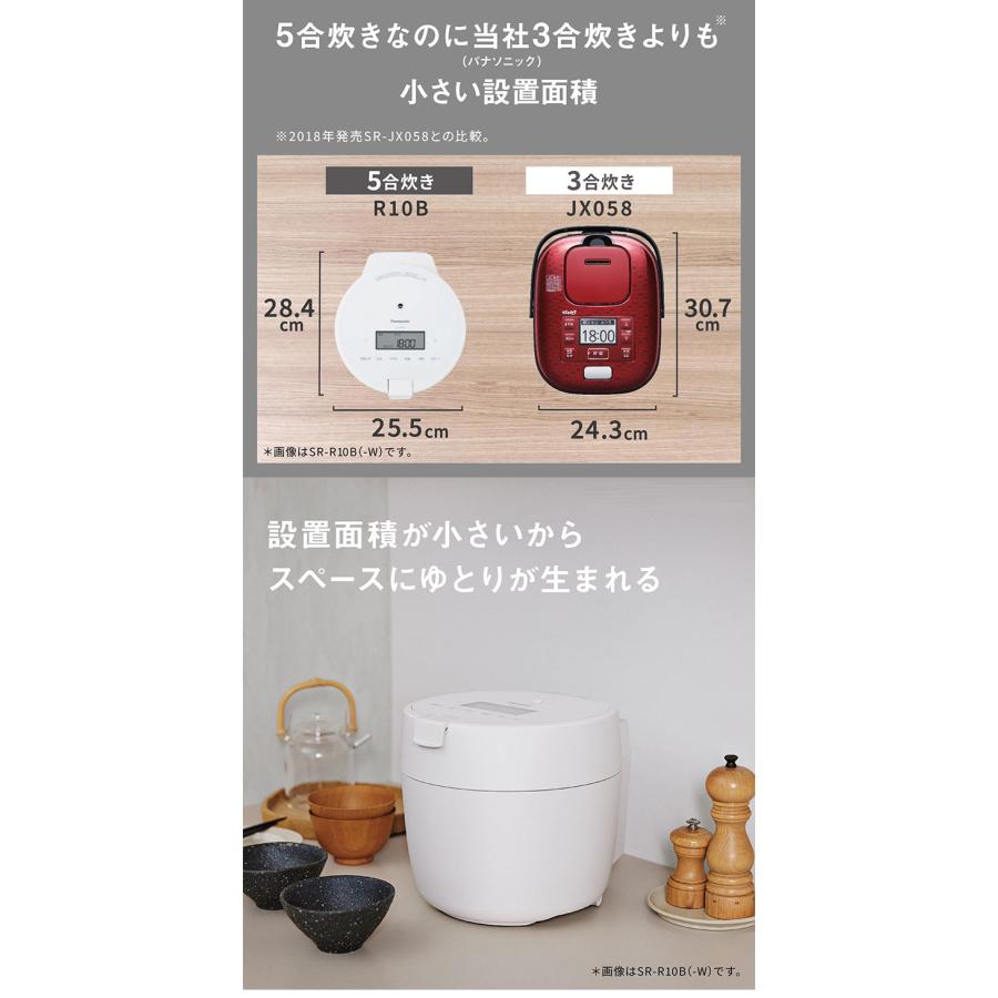 炊飯器 5.5合 パナソニック Panasonic 圧力IHジャー炊飯器 SR-R10B-W