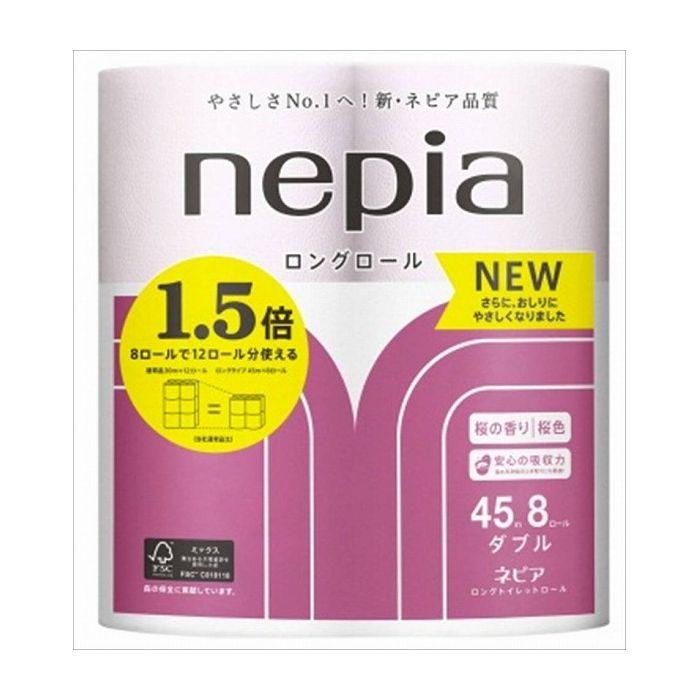 8個セット 王子ネピア ネピア ロングトイレット 8ロール ダブル 桜まとめ買い まとめ売り セット販売 セット 業務用 備蓄 代引不可｜recommendo