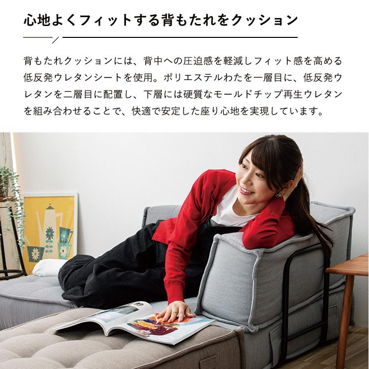 かなでもの フロアソファ THE CUSHION SOFA 座面/背もたれセット かな